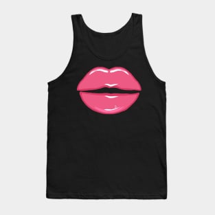 Full lips girlie lips kissing mouth red mouth lip Tank Top